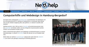 Homepage von Netthelp 2019